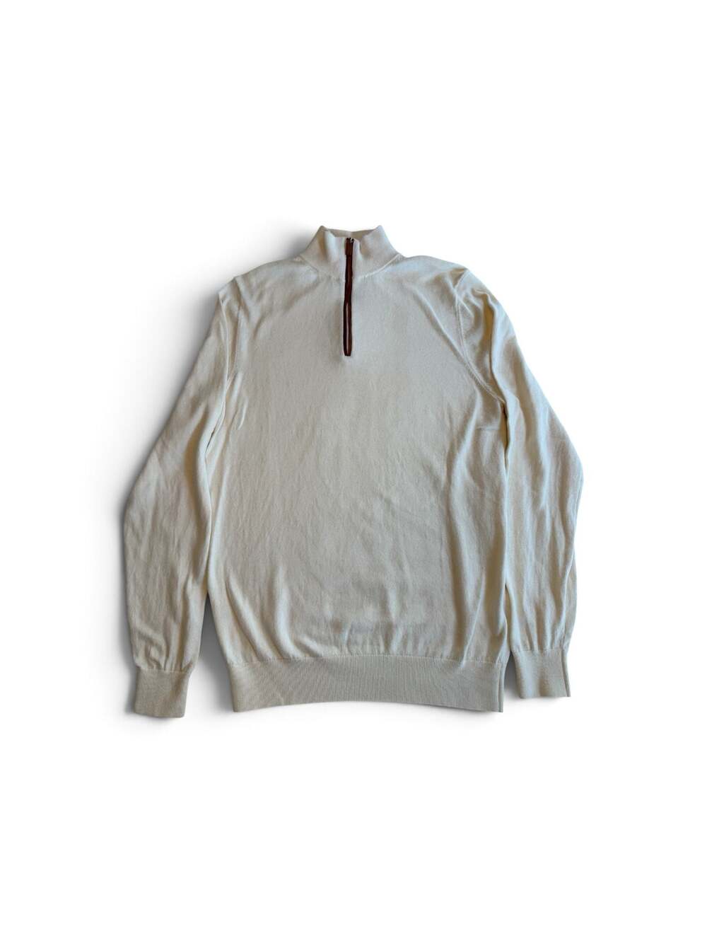Collars & Co. Cotton and Cashmere Quarter-Zip Pullover